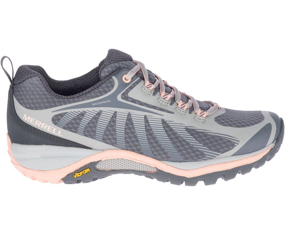 Buty Trekkingowe Merrell Damskie Szare - Siren Edge 3 Waterproof - 789402-FXD